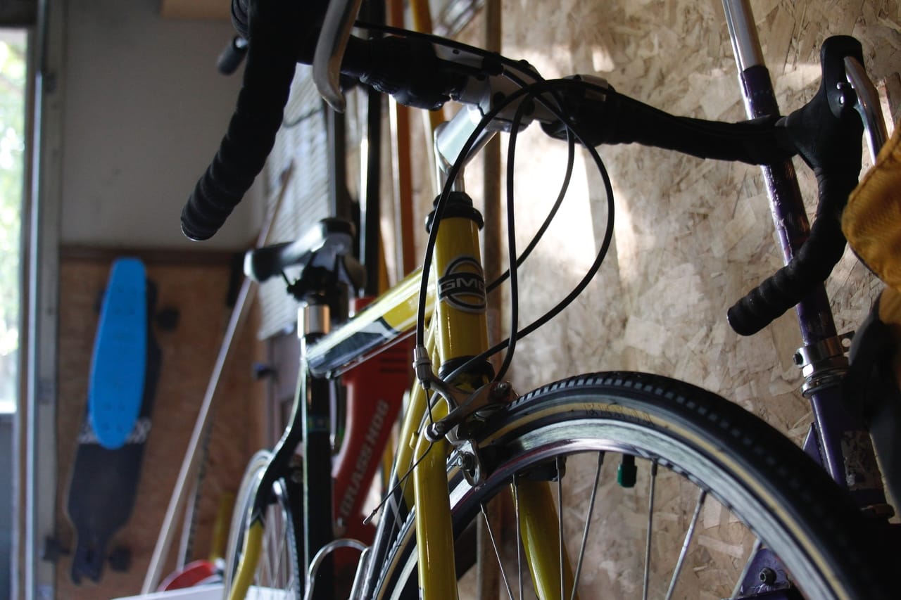 yellow-bike-in-garage